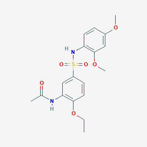 molecular formula C18H22N2O6S B14953922 N-{5-[(2,4-dimethoxyphenyl)sulfamoyl]-2-ethoxyphenyl}acetamide 