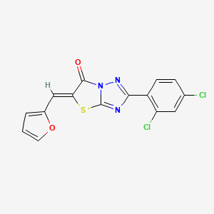 (5Z)-2-(2,4-dichlorophenyl)-5-(furan-2-ylmethylidene)[1,3]thiazolo[3,2-b][1,2,4]triazol-6(5H)-one