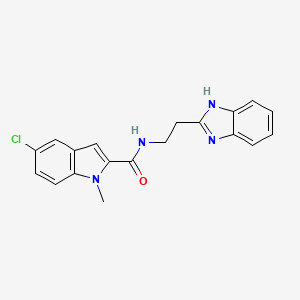 molecular formula C19H17ClN4O B14953937 N-[2-(1H-1,3-benzimidazol-2-yl)ethyl]-5-chloro-1-methyl-1H-indole-2-carboxamide 