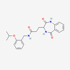 molecular formula C22H25N3O4 B14953962 3-(2,5-dioxo-2,3,4,5-tetrahydro-1H-1,4-benzodiazepin-3-yl)-N-[2-(propan-2-yloxy)benzyl]propanamide 