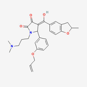 1-[3-(dimethylamino)propyl]-3-hydroxy-4-[(2-methyl-2,3-dihydro-1-benzofuran-5-yl)carbonyl]-5-[3-(prop-2-en-1-yloxy)phenyl]-1,5-dihydro-2H-pyrrol-2-one