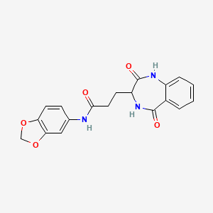 N-(1,3-benzodioxol-5-yl)-3-(2,5-dioxo-2,3,4,5-tetrahydro-1H-1,4-benzodiazepin-3-yl)propanamide