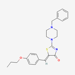 (5Z)-2-(4-benzylpiperazin-1-yl)-5-(4-propoxybenzylidene)-1,3-thiazol-4(5H)-one