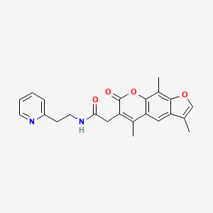 N-[2-(2-pyridyl)ethyl]-2-(3,5,9-trimethyl-7-oxo-7H-furo[3,2-g]chromen-6-yl)acetamide