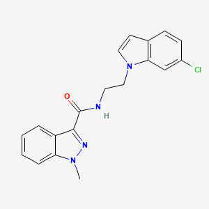 N-[2-(6-chloro-1H-indol-1-yl)ethyl]-1-methyl-1H-indazole-3-carboxamide