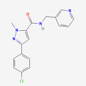 3-(4-chlorophenyl)-1-methyl-N-(3-pyridylmethyl)-1H-pyrazole-5-carboxamide