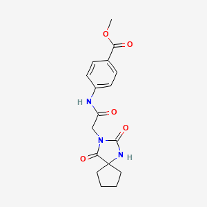 Methyl 4-{[(2,4-dioxo-1,3-diazaspiro[4.4]non-3-yl)acetyl]amino}benzoate