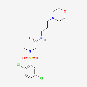 molecular formula C17H25Cl2N3O4S B14954049 2-[(2,5-Dichloro-benzenesulfonyl)-ethyl-amino]-N-(3-morpholin-4-yl-propyl)-acetamide 