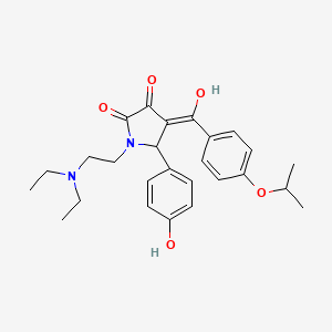 1-[2-(diethylamino)ethyl]-3-hydroxy-5-(4-hydroxyphenyl)-4-(4-isopropoxybenzoyl)-1,5-dihydro-2H-pyrrol-2-one