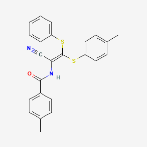 molecular formula C24H20N2OS2 B14954102 N-[(Z)-1-cyano-2-[(4-methylphenyl)sulfanyl]-2-(phenylsulfanyl)ethenyl]-4-methylbenzamide 