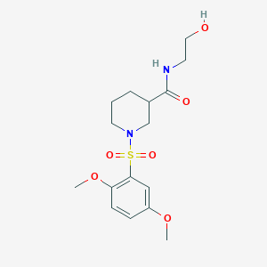 1-(2,5-Dimethoxybenzenesulfonyl)-N-(2-hydroxyethyl)piperidine-3-carboxamide