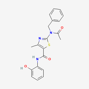 2-[acetyl(benzyl)amino]-N-(2-hydroxyphenyl)-4-methyl-1,3-thiazole-5-carboxamide