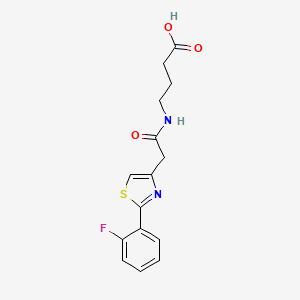 4-({[2-(2-Fluorophenyl)-1,3-thiazol-4-yl]acetyl}amino)butanoic acid