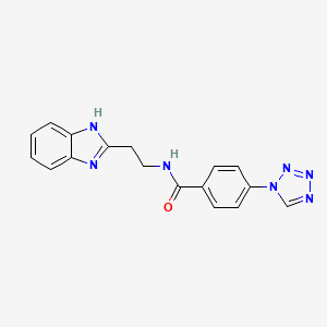 N-[2-(1H-1,3-benzimidazol-2-yl)ethyl]-4-(1H-1,2,3,4-tetraazol-1-yl)benzamide