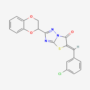 molecular formula C19H12ClN3O3S B14954154 (5Z)-5-(3-chlorobenzylidene)-2-(2,3-dihydro-1,4-benzodioxin-2-yl)[1,3]thiazolo[3,2-b][1,2,4]triazol-6(5H)-one 