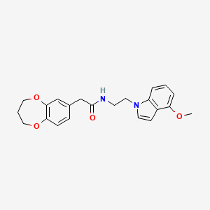 2-(3,4-dihydro-2H-1,5-benzodioxepin-7-yl)-N-[2-(4-methoxy-1H-indol-1-yl)ethyl]acetamide