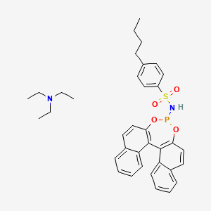 molecular formula C36H41N2O4PS B1495417 4-Butyl-N-[(11bR)-dinaphtho[2,1-d:1',2'-f][1,3,2]dioxaphosphepin-4-yl]benzenesulfonamide triethylamine adduct 