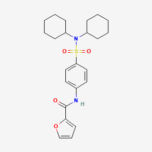 N-[4-(dicyclohexylsulfamoyl)phenyl]furan-2-carboxamide