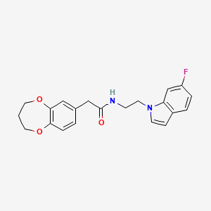 2-(3,4-dihydro-2H-1,5-benzodioxepin-7-yl)-N-[2-(6-fluoro-1H-indol-1-yl)ethyl]acetamide