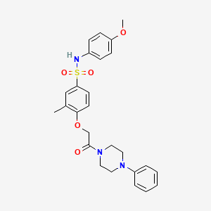 N-(4-methoxyphenyl)-3-methyl-4-[2-oxo-2-(4-phenylpiperazin-1-yl)ethoxy]benzenesulfonamide