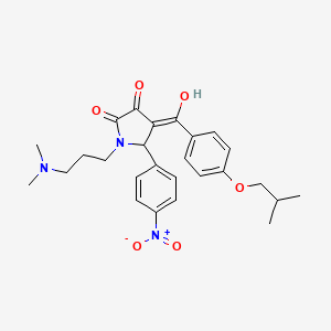 1-[3-(dimethylamino)propyl]-3-hydroxy-4-{[4-(2-methylpropoxy)phenyl]carbonyl}-5-(4-nitrophenyl)-1,5-dihydro-2H-pyrrol-2-one