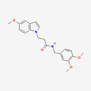 molecular formula C21H24N2O4 B14954212 N-(3,4-dimethoxybenzyl)-3-(5-methoxy-1H-indol-1-yl)propanamide 