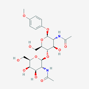 N-[(2S,3R,4R,5R,6R)-2-[(2R,3S,4R,5R,6S)-5-Acetamido-4-hydroxy-2-(hydroxymethyl)-6-(4-methoxyphenoxy)oxan-3-yl]oxy-4,5-dihydroxy-6-(hydroxymethyl)oxan-3-yl]acetamide