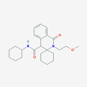 N-cyclohexyl-2'-(2-methoxyethyl)-1'-oxo-1',4'-dihydro-2'H-spiro[cyclohexane-1,3'-isoquinoline]-4'-carboxamide