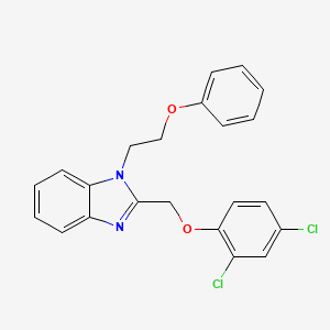 molecular formula C22H18Cl2N2O2 B14954261 2-[(2,4-dichlorophenoxy)methyl]-1-(2-phenoxyethyl)-1H-benzimidazole 