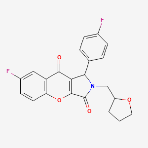 7-Fluoro-1-(4-fluorophenyl)-2-(tetrahydrofuran-2-ylmethyl)-1,2-dihydrochromeno[2,3-c]pyrrole-3,9-dione