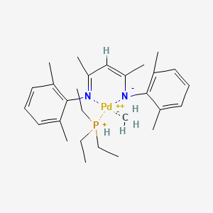 N,N'-[Bis(2,6-dimethylphenyl)-1,3-dimethyl-1,3-propanediylidene](methyl) (triethylphosphine)palladium(II)