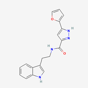 5-(furan-2-yl)-N-[2-(1H-indol-3-yl)ethyl]-1H-pyrazole-3-carboxamide