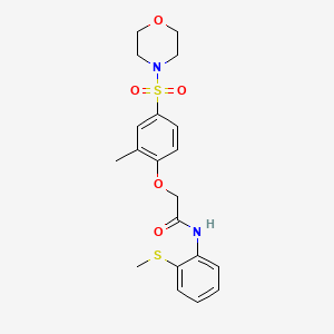 molecular formula C20H24N2O5S2 B14954307 2-[2-Methyl-4-(morpholine-4-sulfonyl)phenoxy]-N-[2-(methylsulfanyl)phenyl]acetamide 