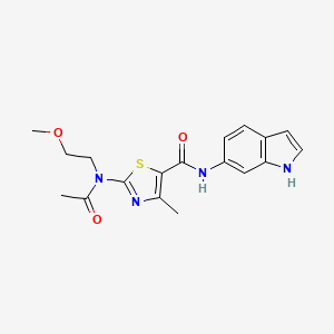 2-[acetyl(2-methoxyethyl)amino]-N-(1H-indol-6-yl)-4-methyl-1,3-thiazole-5-carboxamide