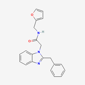 2-(2-benzyl-1H-benzimidazol-1-yl)-N-(furan-2-ylmethyl)acetamide