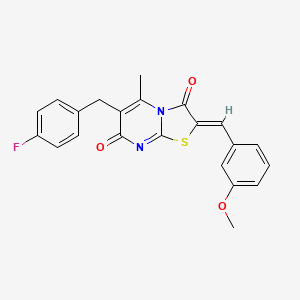 (2Z)-6-(4-fluorobenzyl)-2-(3-methoxybenzylidene)-5-methyl-7H-[1,3]thiazolo[3,2-a]pyrimidine-3,7(2H)-dione