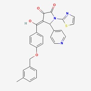 3-hydroxy-4-({4-[(3-methylbenzyl)oxy]phenyl}carbonyl)-5-(pyridin-4-yl)-1-(1,3-thiazol-2-yl)-1,5-dihydro-2H-pyrrol-2-one