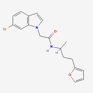 2-(6-bromo-1H-indol-1-yl)-N-[3-(2-furyl)-1-methylpropyl]acetamide