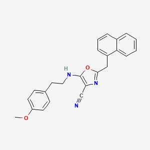 5-{[2-(4-Methoxyphenyl)ethyl]amino}-2-(naphthalen-1-ylmethyl)-1,3-oxazole-4-carbonitrile