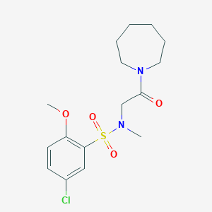 molecular formula C16H23ClN2O4S B14954424 N-[2-(azepan-1-yl)-2-oxoethyl]-5-chloro-2-methoxy-N-methylbenzenesulfonamide 