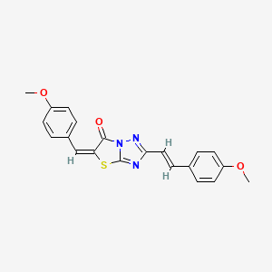 (5E)-5-(4-methoxybenzylidene)-2-[(E)-2-(4-methoxyphenyl)ethenyl][1,3]thiazolo[3,2-b][1,2,4]triazol-6(5H)-one