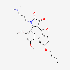 4-[(4-butoxyphenyl)carbonyl]-5-(2,4-dimethoxyphenyl)-1-[3-(dimethylamino)propyl]-3-hydroxy-1,5-dihydro-2H-pyrrol-2-one