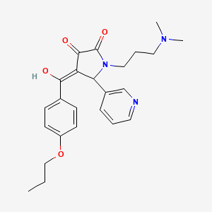 1-[3-(dimethylamino)propyl]-3-hydroxy-4-[(4-propoxyphenyl)carbonyl]-5-(pyridin-3-yl)-1,5-dihydro-2H-pyrrol-2-one