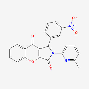 molecular formula C23H15N3O5 B14954559 2-(6-Methylpyridin-2-yl)-1-(3-nitrophenyl)-1,2-dihydrochromeno[2,3-c]pyrrole-3,9-dione 