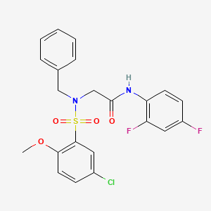 N~2~-benzyl-N~2~-[(5-chloro-2-methoxyphenyl)sulfonyl]-N-(2,4-difluorophenyl)glycinamide