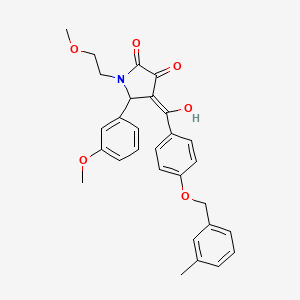 3-hydroxy-1-(2-methoxyethyl)-5-(3-methoxyphenyl)-4-({4-[(3-methylbenzyl)oxy]phenyl}carbonyl)-1,5-dihydro-2H-pyrrol-2-one