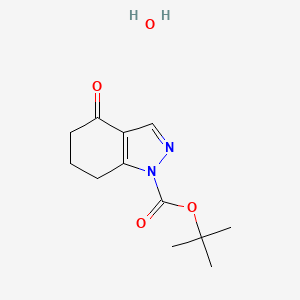 molecular formula C12H18N2O4 B1495460 tert-Butyl 4-oxo-4,5,6,7-tetrahydro-1H-indazole-1-carboxylate hydrate 