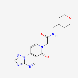 2-(2-methyl-6-oxopyrido[3,4-e][1,2,4]triazolo[1,5-a]pyrimidin-7(6H)-yl)-N-(tetrahydro-2H-pyran-4-ylmethyl)acetamide