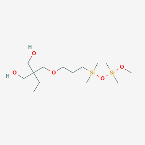 molecular formula C14H34O5Si2 B1495461 Poly(dimethylsiloxane), monodicarbinol terminated 
