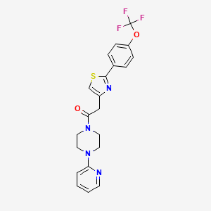 1-[4-(Pyridin-2-yl)piperazin-1-yl]-2-{2-[4-(trifluoromethoxy)phenyl]-1,3-thiazol-4-yl}ethanone